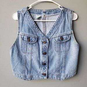 Vintage Lee Light-wash Denim Vest